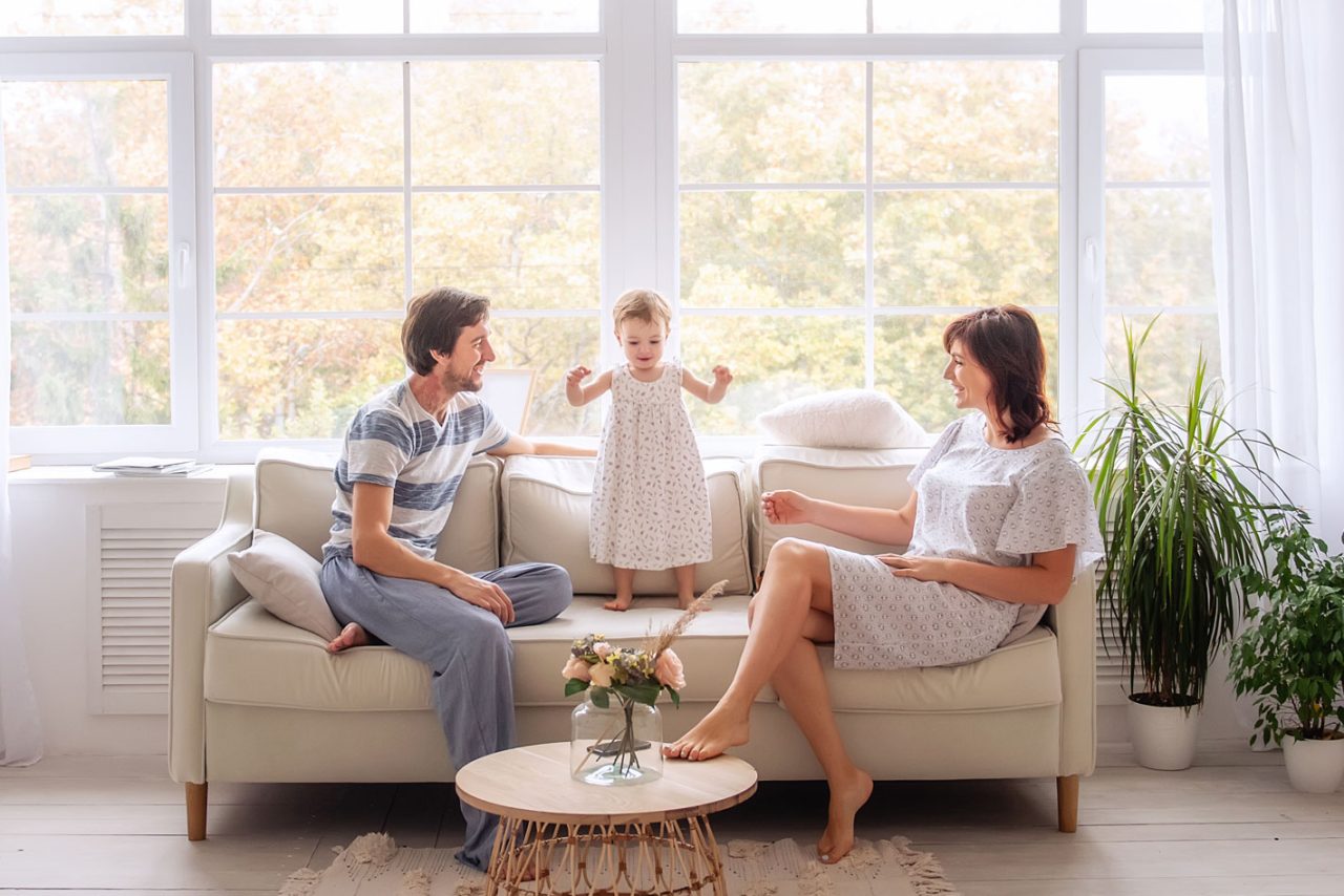 Familia en sala